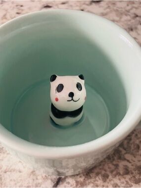 Oh Mint Green Ceramic Cup with Panda